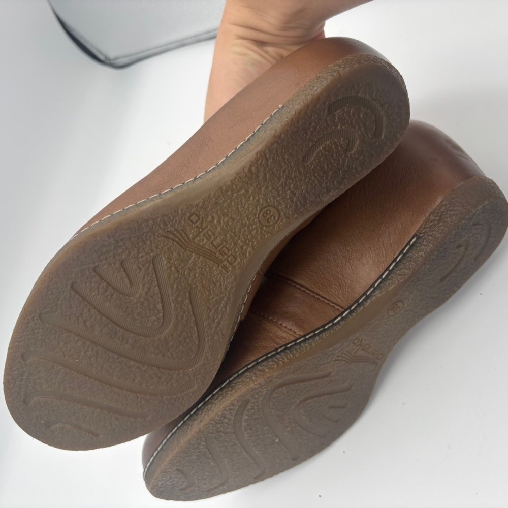Dansko Lanie Mary Jane Women Sz 38 Brown Leather Wedge Comfort Shoes - Picture 10 of 14
